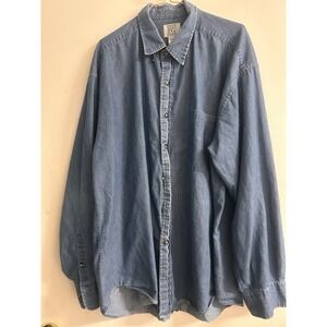 Field Gear Men's Soft Denim Shirt Button Down Size XL